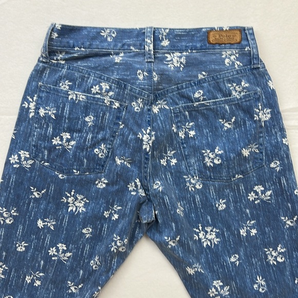 Polo Ralph Lauren Callen High Rise Slim Blue Jeans Floral Print Sz: 27R - Picture 6 of 16